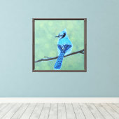 Blue Jay Bird Leinwanddruck (Insitu (Holzboden))