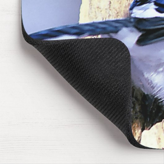 Blue Jay Bird Liebhaber Mousepad (Ecke)