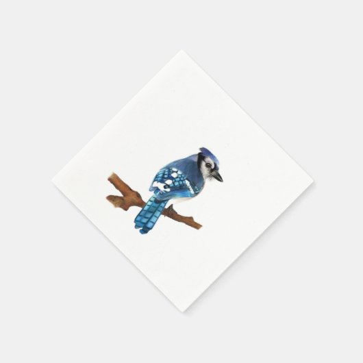 Blue Jay bird Napkins Serviette (Ecke)