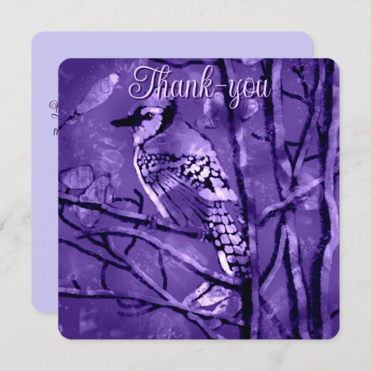 Blue Jay Bird Pink Abstrakte Kunst Personalisiert (Vorne/Hinten)