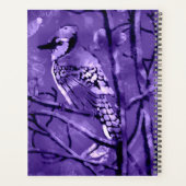 Blue Jay Bird Pink Abstrakte Kunst Personalisiert Planer (Rückseite)