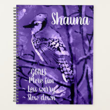 Blue Jay Bird Pink Abstrakte Kunst Personalisiert