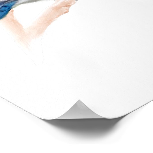 Blue Jay Bird Poster Print (Ecke)