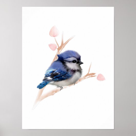 Blue Jay Bird Poster Print (Vorne)