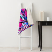 Blue Jay Bird Tree Branch Pink Personalized  Sherpadecke (Beispiel)