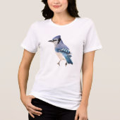Blue Jay Bird Tri-Blend Shirt (Vorderseite)