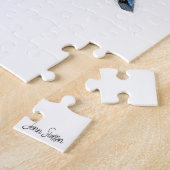 Blue Jay Bird Wasserfarbe Kunst, Dichtung und Musi Puzzle (Seite)