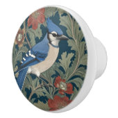 Blue Jay Bird William Morris Stil Richtig Blue Jay Keramikknauf (Rechts)