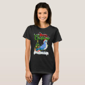 Blue Jay Bird Xmas Decoration Santa Blue Jay Chr T-Shirt (Vorne ganz)