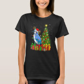 Blue Jay Bird  Xmas Holiday Santa Blue Jay Christm T-Shirt (Vorderseite)