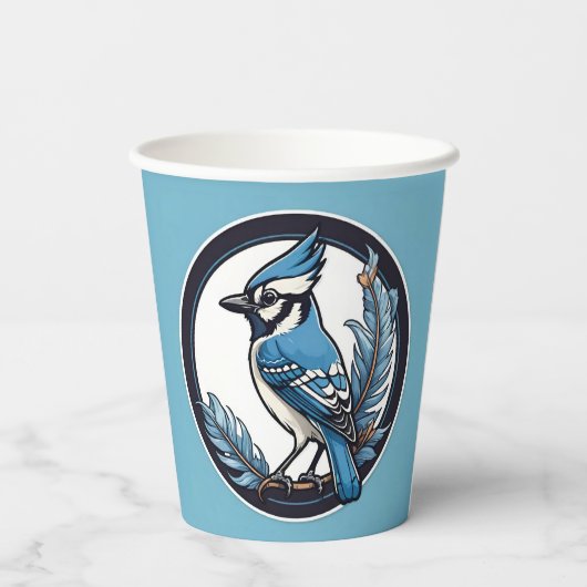 Blue Jay Blue Bird Pappbecher (Rückseite)