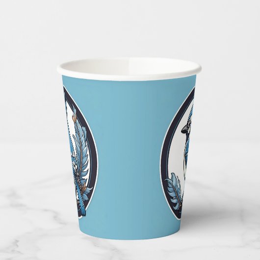 Blue Jay Blue Bird Pappbecher (Links)