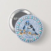Blue Jay Branch Button (Vorne & Hinten)