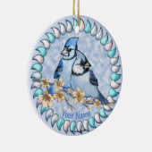 Blue Jay Branch Keramik Ornament (Rechts)