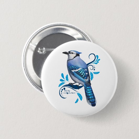 Blue Jay Button (Vorne & Hinten)