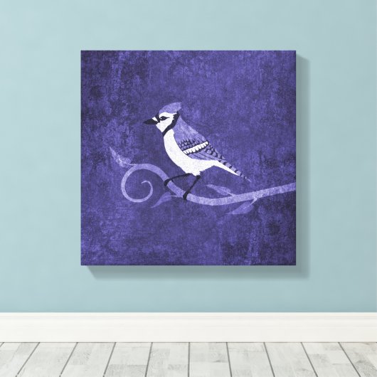 Blue Jay Canvas Print Leinwanddruck (Insitu (Holzboden))