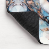 Blue Jay Cherry Blossoms Aquarell *Persönlich gest Mousepad (Ecke)