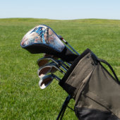 Blue Jay Cherry Blüten Wasserfarbe Golf Headcover (In SItu)