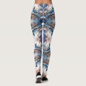 Blue Jay Cherry Blüten Wasserfarbe Leggings (Rückseite)