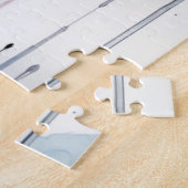 Blue Jay Cherry Blüten Wasserfarbe Puzzle (Seite)