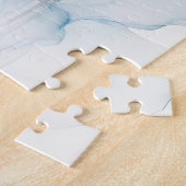 Blue Jay Cherry Blüten Wasserfarbe Puzzle (Seite)