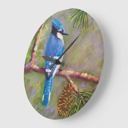 Blue Jay Clock Große Wanduhr (Winkel)