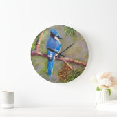 Blue Jay Clock Große Wanduhr (Zuhause)
