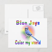 Blue Jay Color My World Postkarte (Vorne/Hinten)