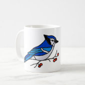 Blue Jay Digital Stared Glass Suncatcher Tasse (Vorderseite Links)