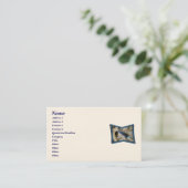 Blue Jay Feather Coordinated Items Business Card Visitenkarte (Stehend Vorderseite)