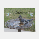 Blue Jay Feathers Spiegeland Welcome Doormat Fußmatte (Vorderseite)
