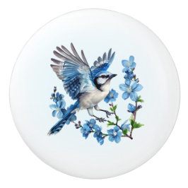 Blue Jay Floral Keramikknauf