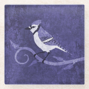 Blue Jay Glass Untersetzer