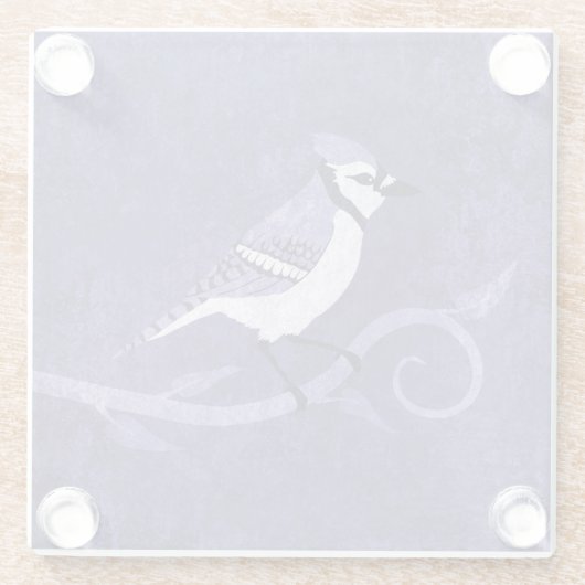 Blue Jay Glass Untersetzer (Rückseite)