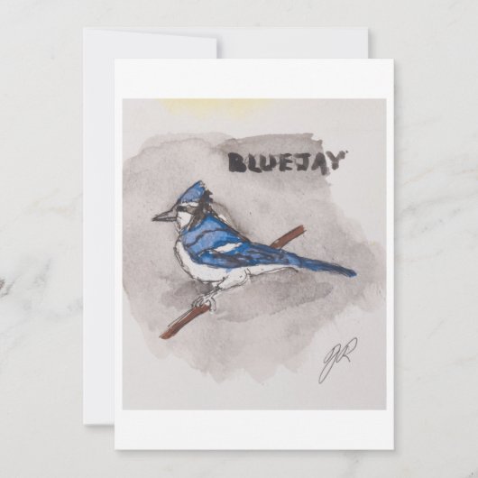 Blue Jay Greeting Card Einladung (Vorderseite)
