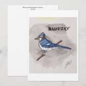 Blue Jay Greeting Card Einladung (Vorne/Hinten)