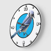 Blue Jay Große Wanduhr (Winkel)