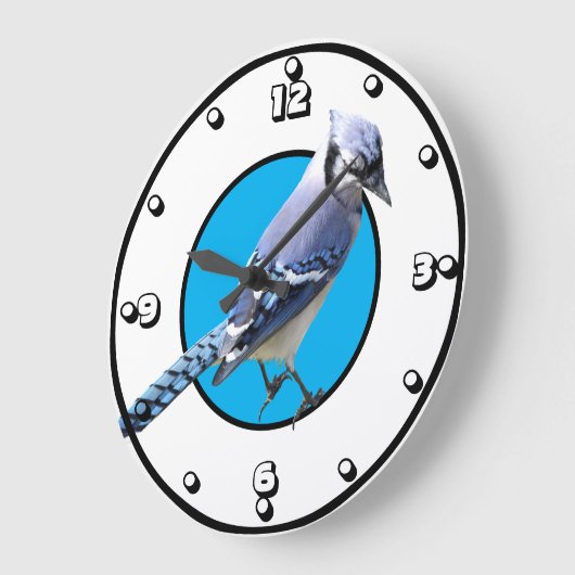 Blue Jay Große Wanduhr (Winkel)