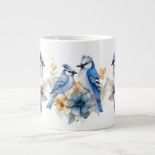 Blue Jay Gruß Jumbo-Tasse (Vorderseite)