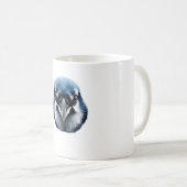 Blue Jay Head T - Shirt - Realistisches Bird Desig Kaffeetasse (VorderseiteRechts)