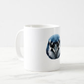 Blue Jay Head T - Shirt - Realistisches Bird Desig Kaffeetasse (Vorderseite Links)