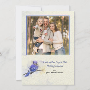 Blue Jay Holiday Foto Card Feiertagskarte
