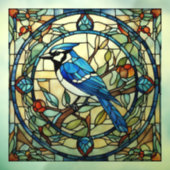 Blue Jay Imitate gesteinigtes Glas Bluejay Bird Fensteraufkleber (Blatt 3)