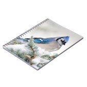 Blue Jay in Blue Atlas Cedar Notizblock (Linke Seite)