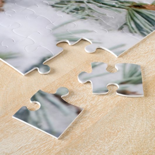 Blue Jay in Blue Atlas Cedar Puzzle (Seite)