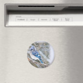 Blue Jay in Snow Christmas Holiday Magnet (In Situ (Geschirrspüler))
