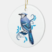 Blue Jay Keramik Ornament (Links)