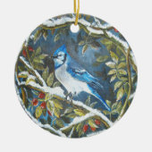 Blue Jay Keramik Ornament (Vorne)