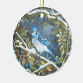 Blue Jay Keramik Ornament (Links)