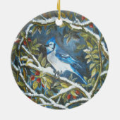 Blue Jay Keramik Ornament (Hinten)